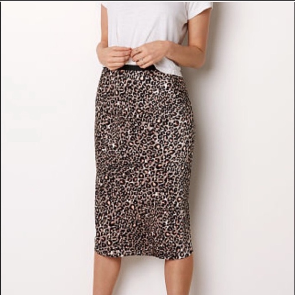 Victoria Secret Satin Skirt Cheetah Print